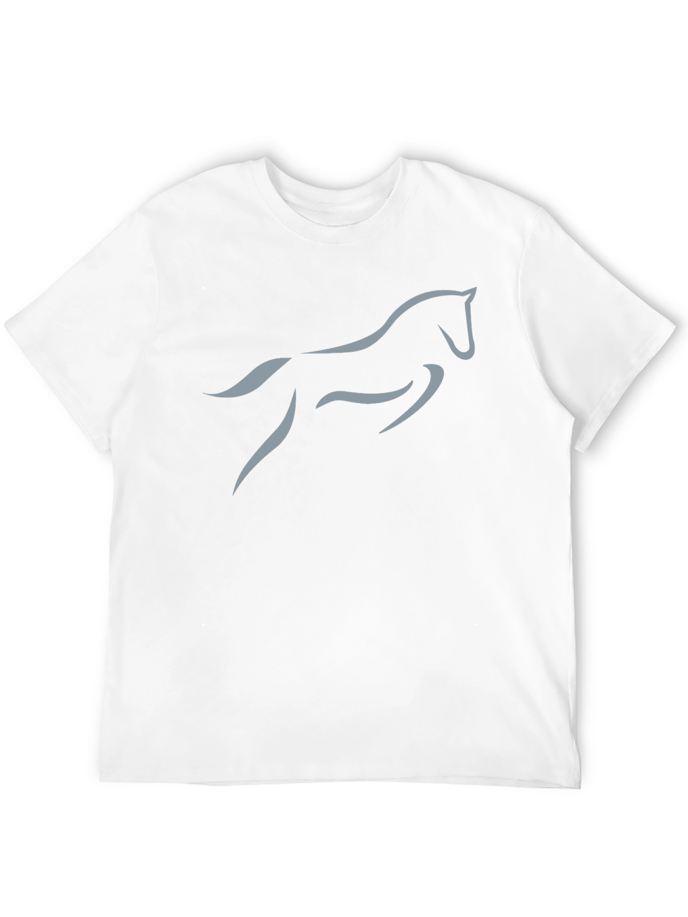 Mens Black T-Shirt with Horse Silhouette