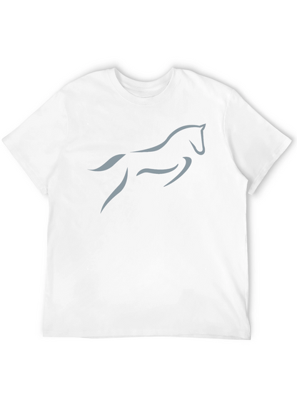 Mens Black T-Shirt with Horse Silhouette