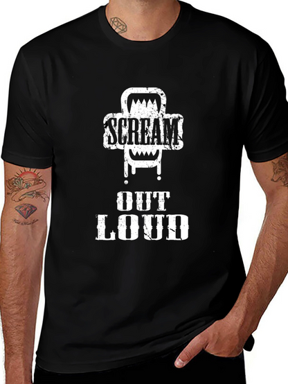 Scream Out Loud Black Graphic Tee