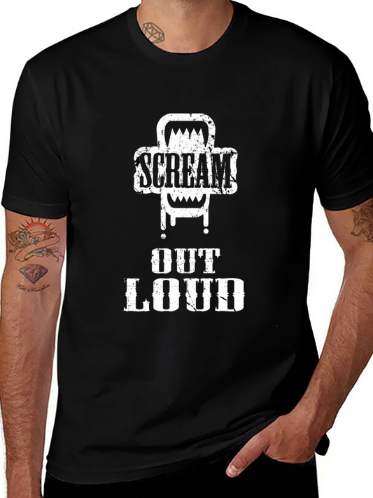 Scream Out Loud Black Graphic Tee
