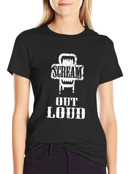 Scream Out Loud Black Graphic Tee