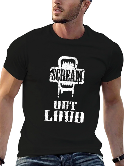 Scream Out Loud Black Graphic Tee