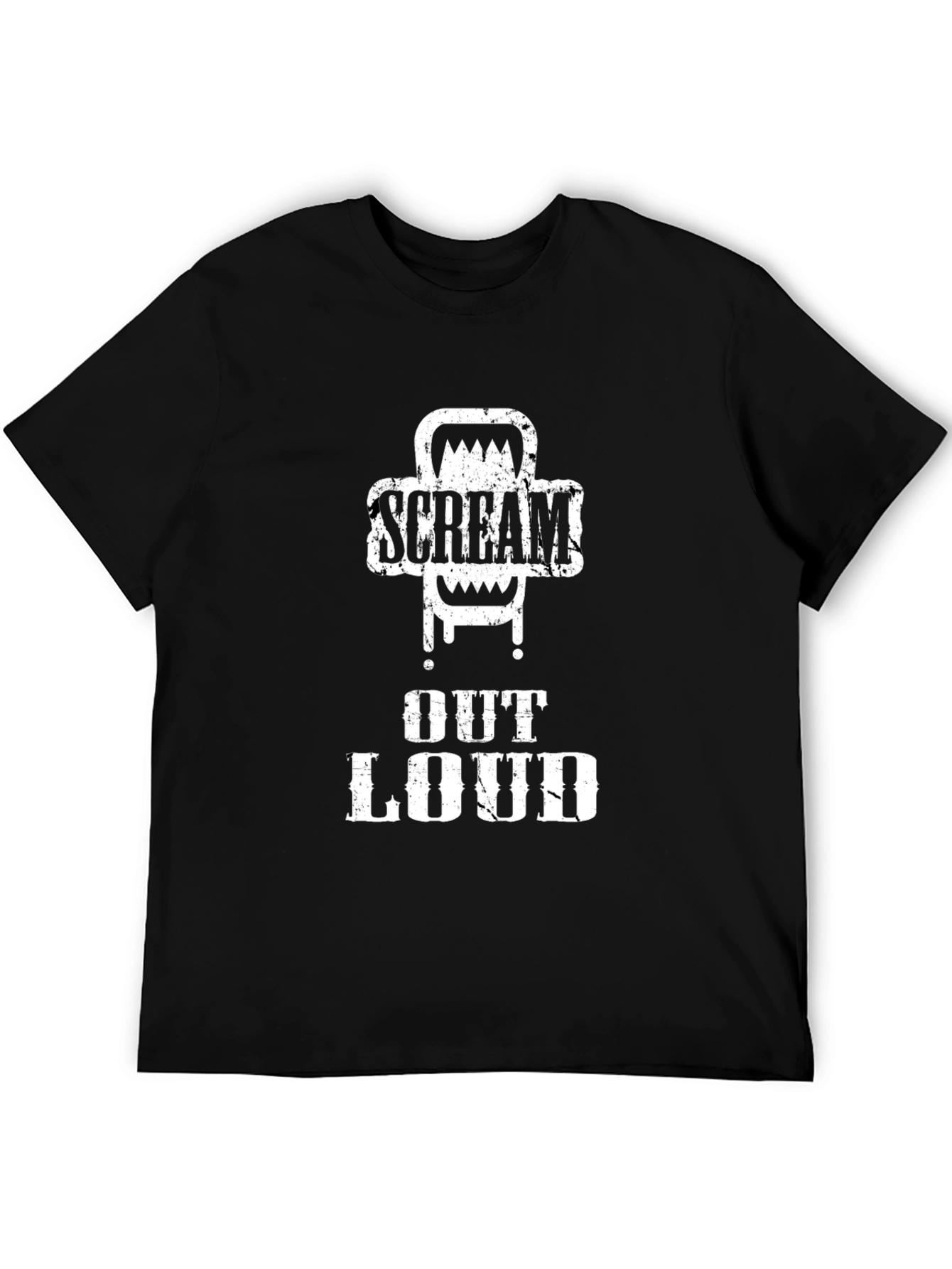 Scream Out Loud Black Graphic Tee