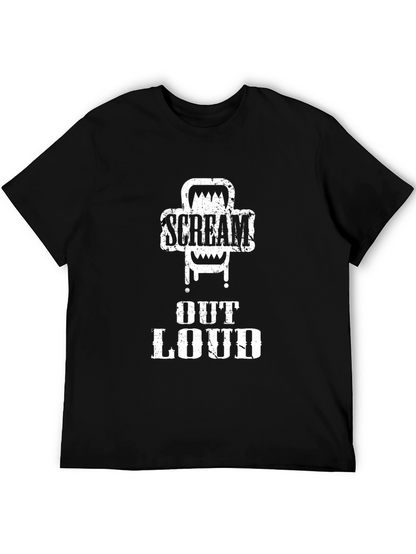 Scream Out Loud Black Graphic Tee