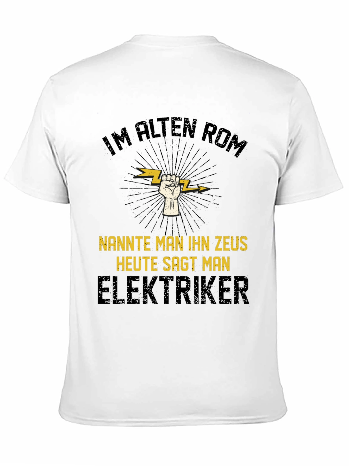 Electrician Zeus T-Shirt - Funny German Slogan Tee