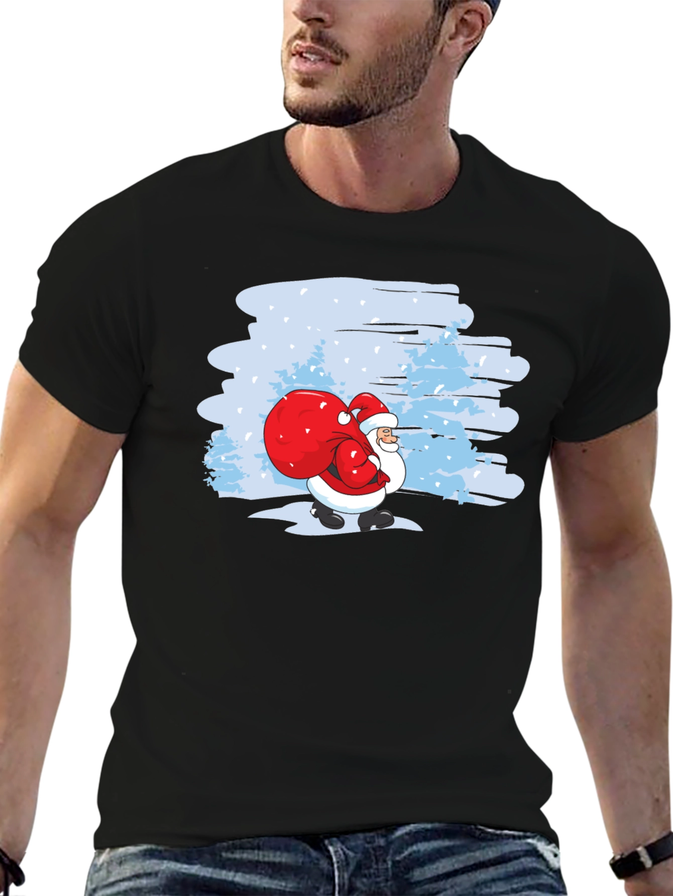 Festive Santa T-Shirt - Holiday Cheer!