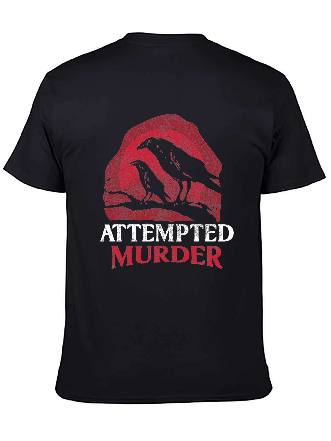 Attempted Murder Raven Graphic Tee - Black