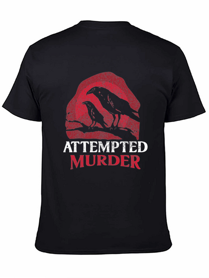 Attempted Murder Raven Graphic Tee - Black