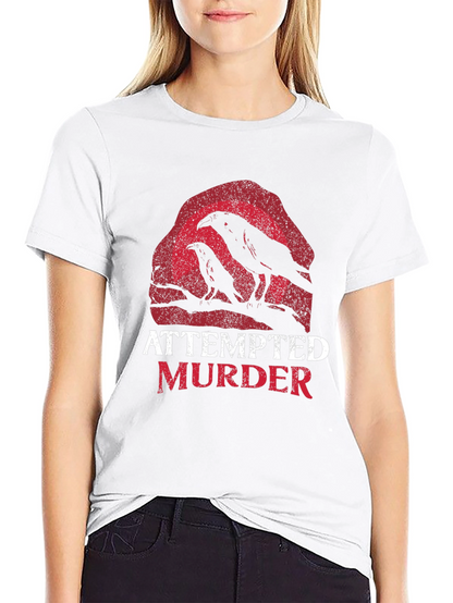 Attempted Murder Raven Graphic Tee - Black