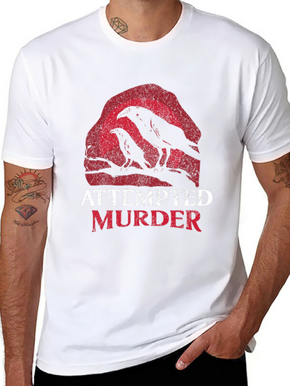 Attempted Murder Raven Graphic Tee - Black