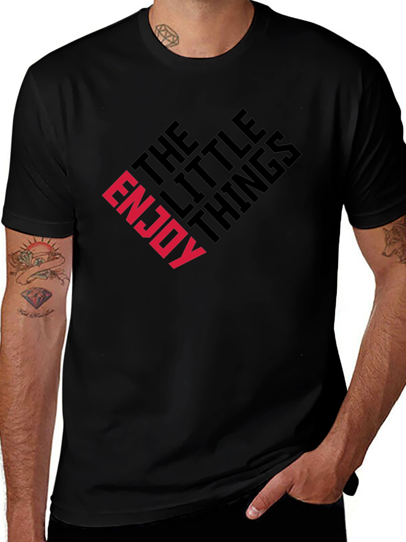 Enjoy The Little Things Graphic Tee - Black