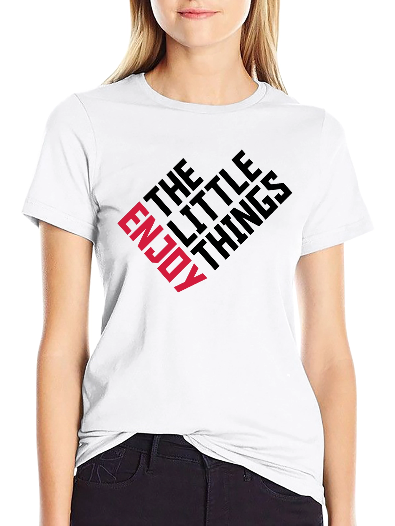 Enjoy The Little Things Graphic Tee - Black