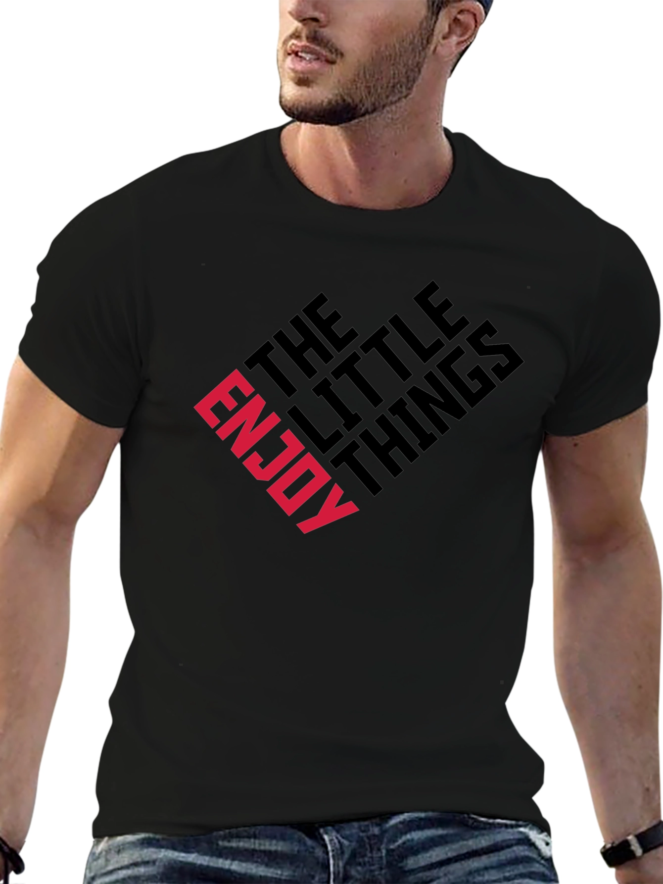 Enjoy The Little Things Graphic Tee - Black