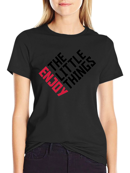 Enjoy The Little Things Graphic Tee - Black