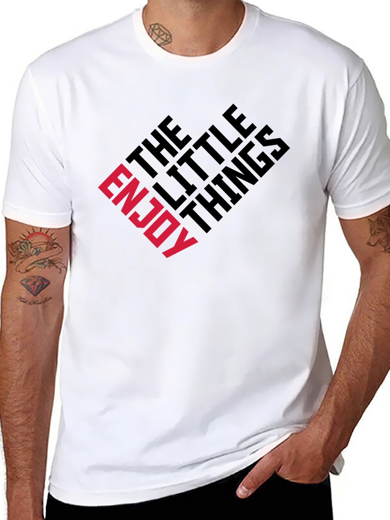 Enjoy The Little Things Graphic Tee - Black