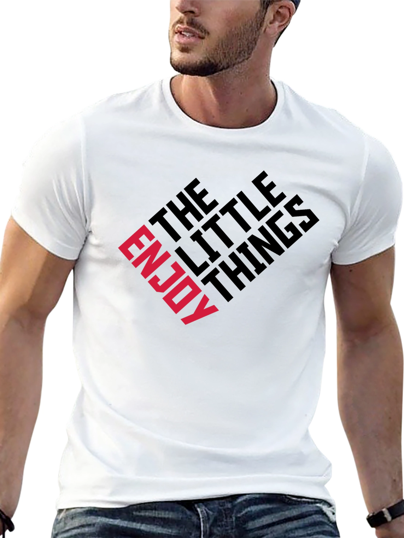 Enjoy The Little Things Graphic Tee - Black