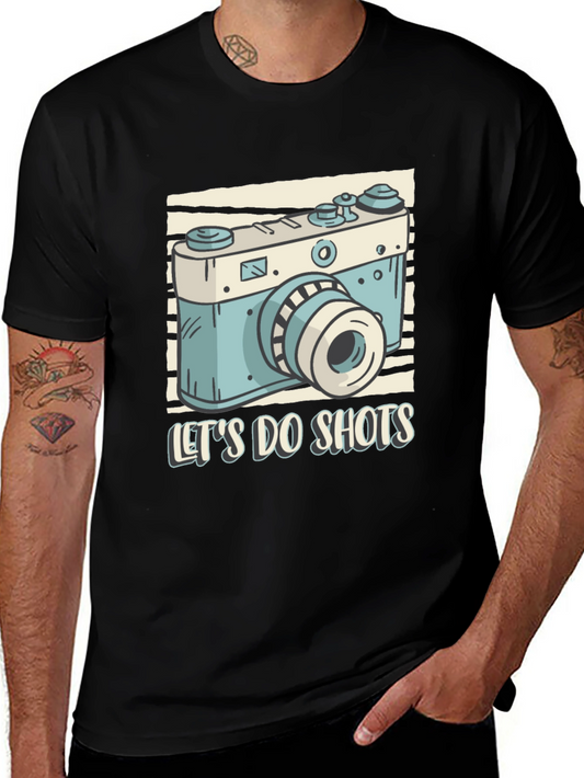Lets Do Shots Camera Graphic T-Shirt