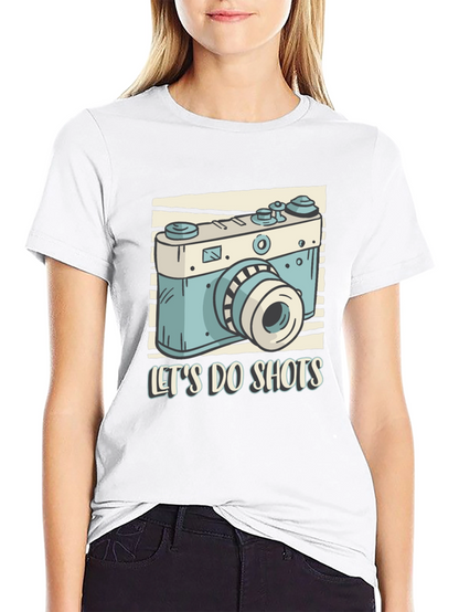 Lets Do Shots Camera Graphic T-Shirt