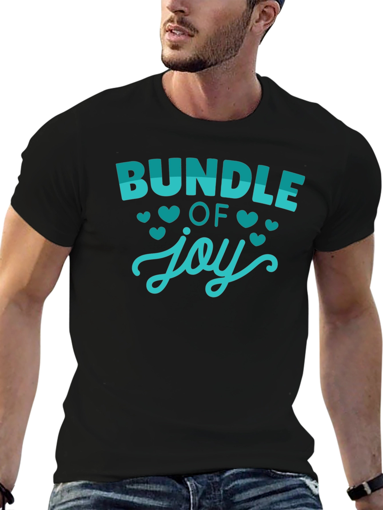 Bundle of Joy Graphic Tee - Black Cotton T-Shirt