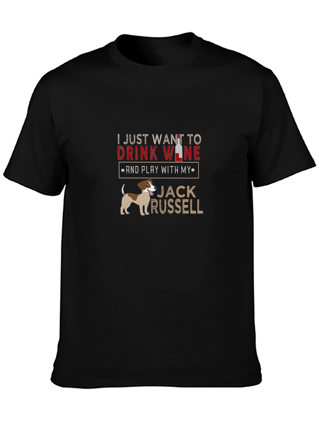 Drink Wine Jack Russell T-Shirt