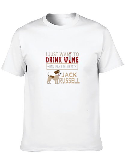 Drink Wine Jack Russell T-Shirt