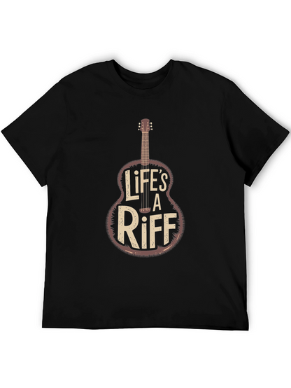 Lifes a Riff Guitar Graphic Tee - Black