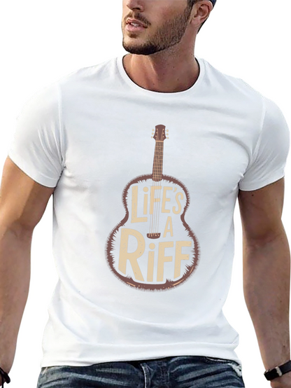 Lifes a Riff Guitar Graphic Tee - Black