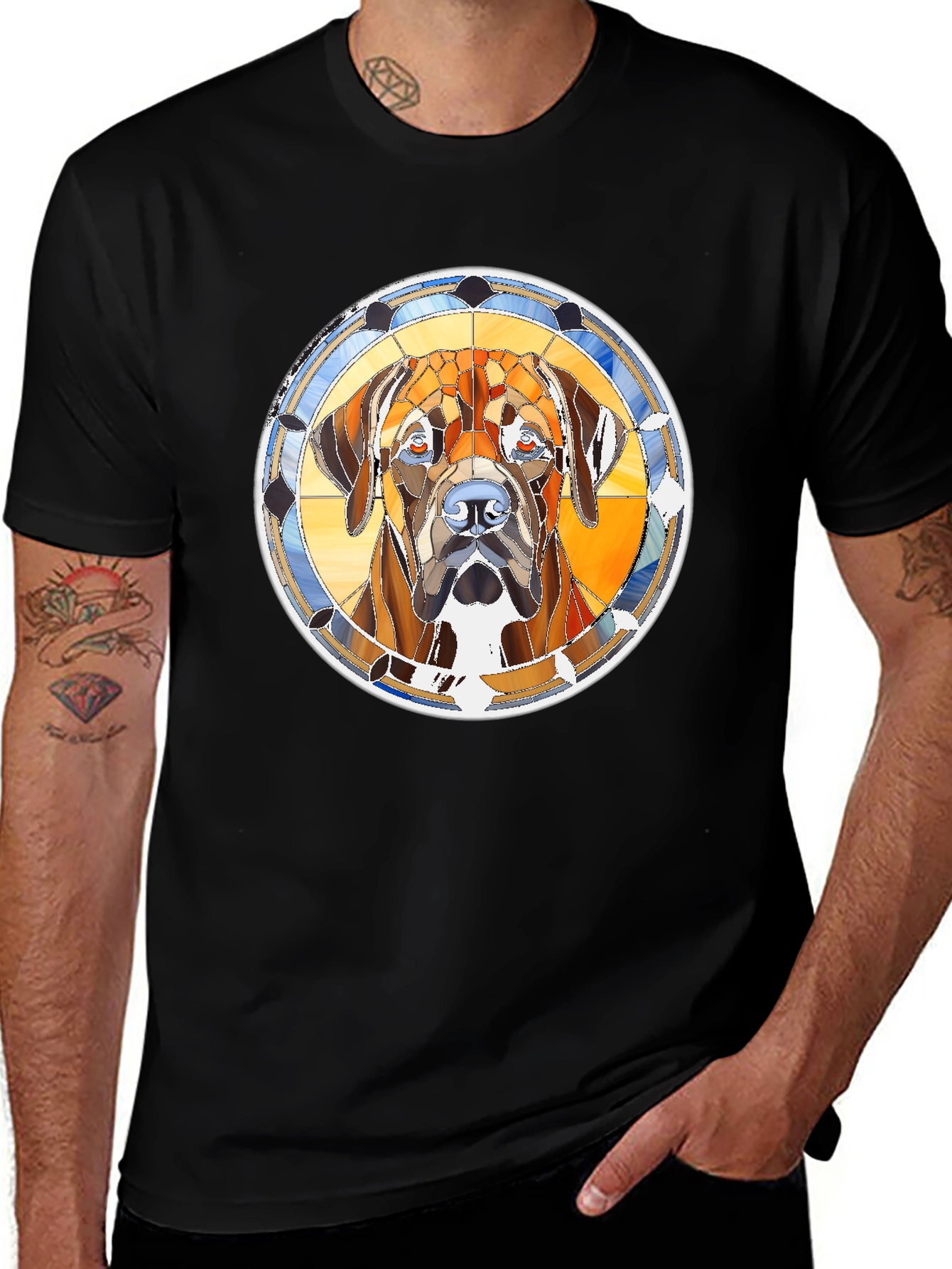 Dog Portrait Graphic Print T-Shirt