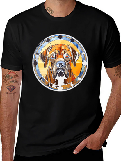 Dog Portrait Graphic Print T-Shirt