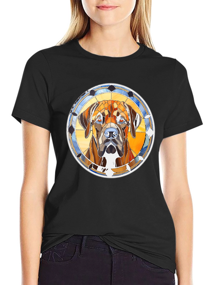 Dog Portrait Graphic Print T-Shirt