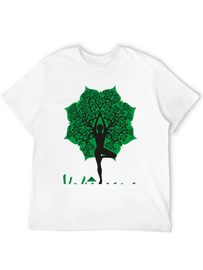 Yoga Tree Pose Graphic T-Shirt - Black