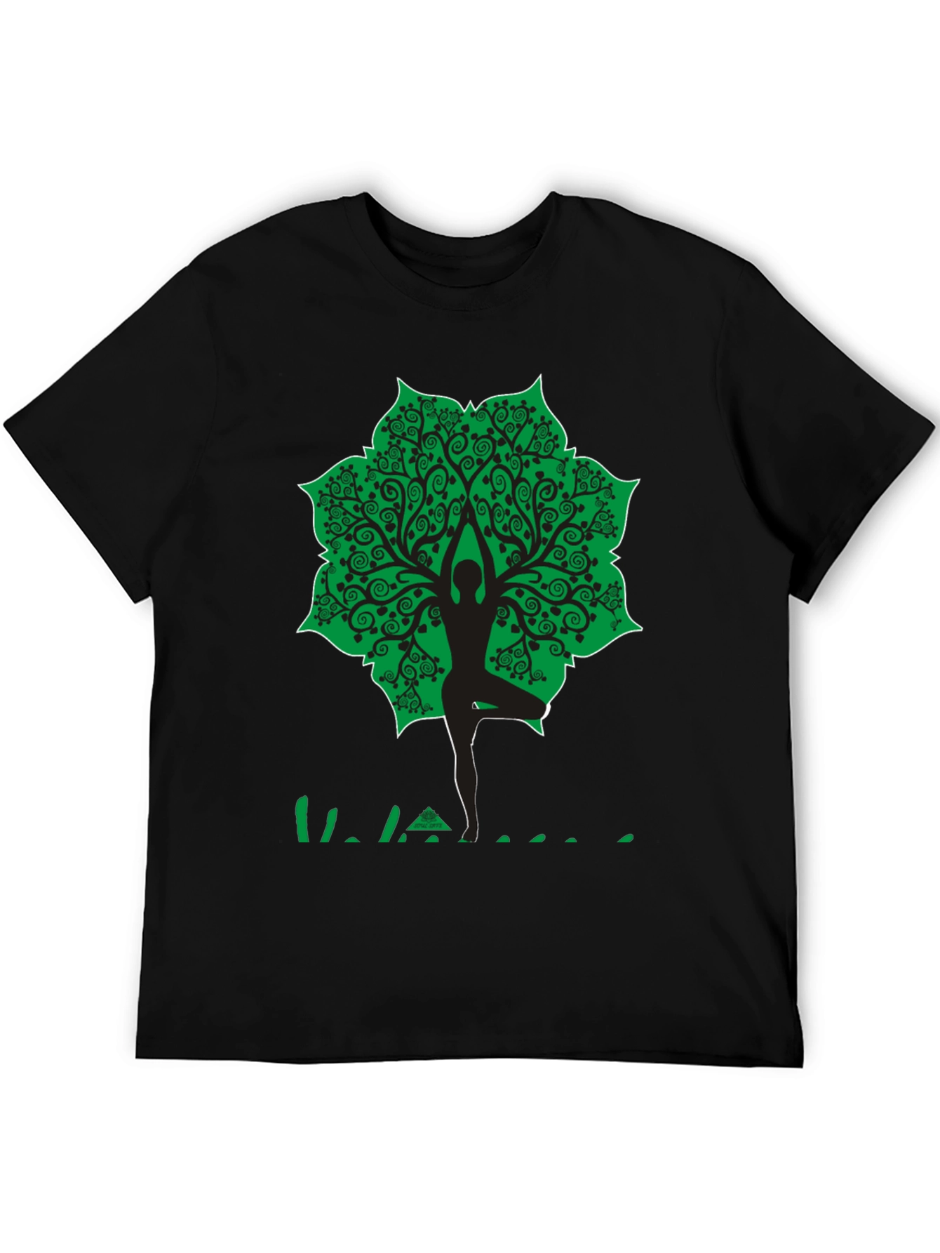 Yoga Tree Pose Graphic T-Shirt - Black