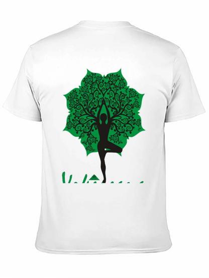 Yoga Tree Pose Graphic T-Shirt - Black