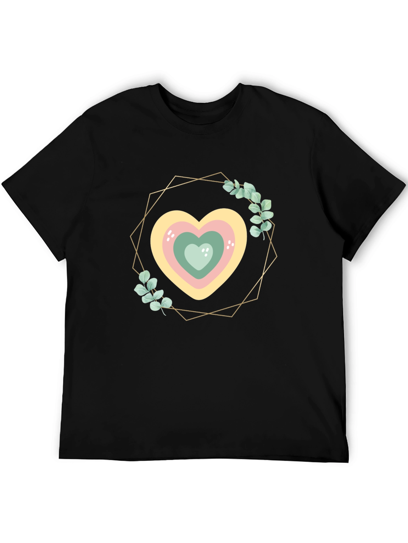 Heart Wreath Graphic Tee - Stylish Comfort