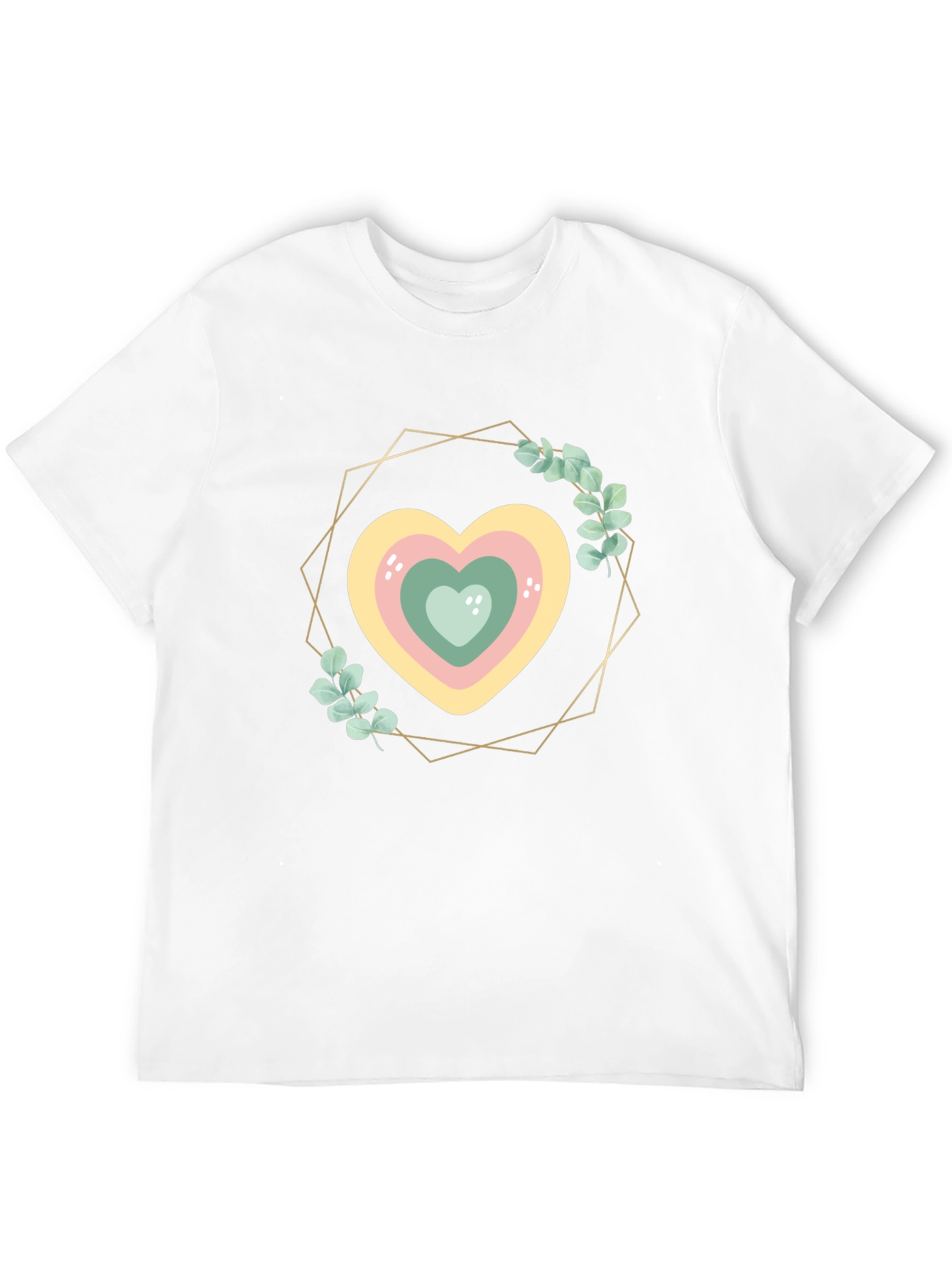 Heart Wreath Graphic Tee - Stylish Comfort