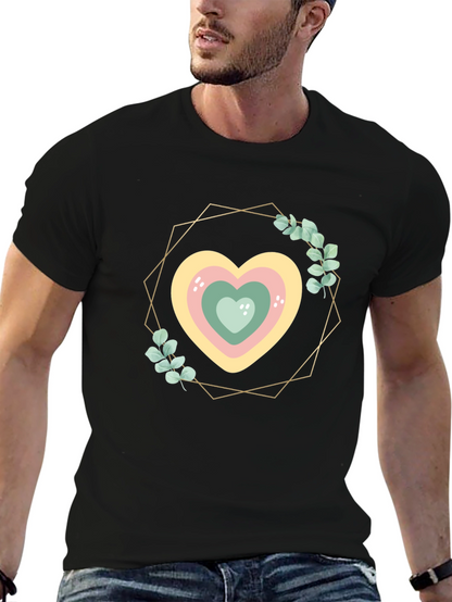 Heart Wreath Graphic Tee - Stylish Comfort