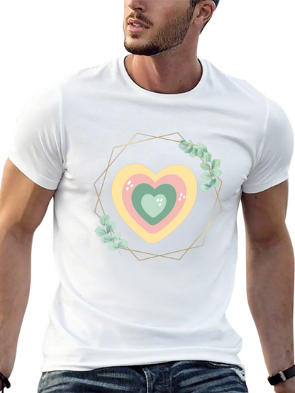 Heart Wreath Graphic Tee - Stylish Comfort