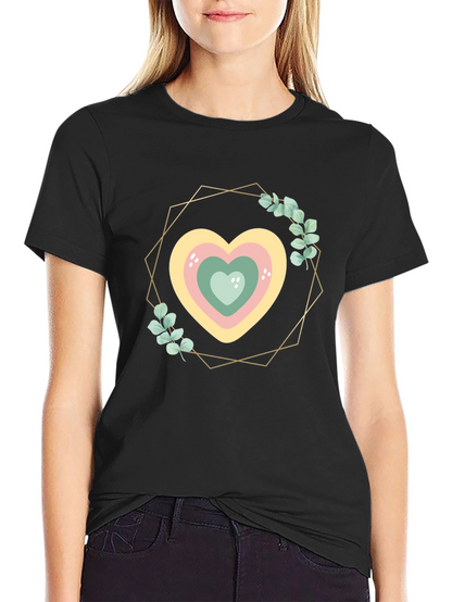 Heart Wreath Graphic Tee - Stylish Comfort