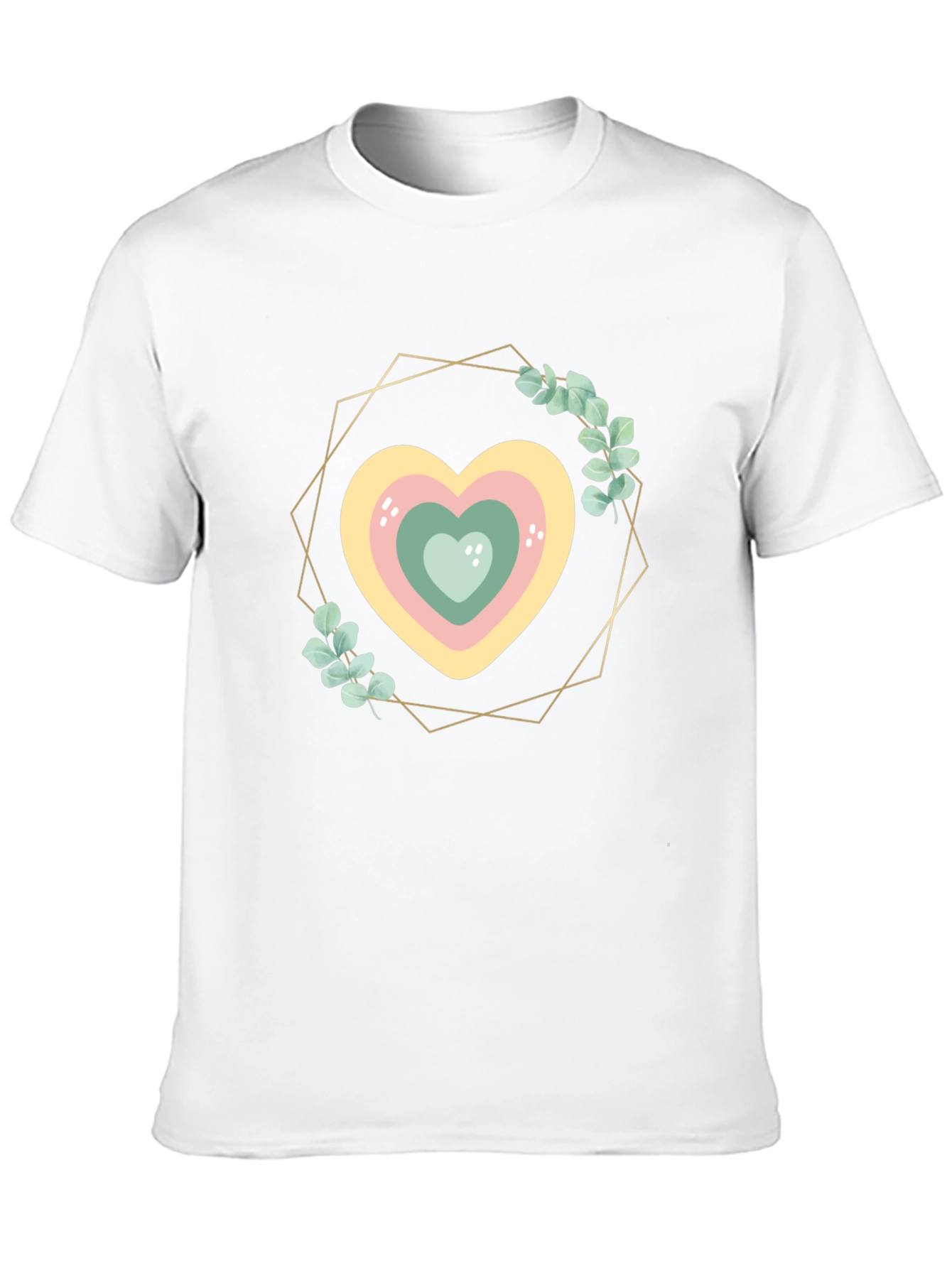 Heart Wreath Graphic Tee - Stylish Comfort