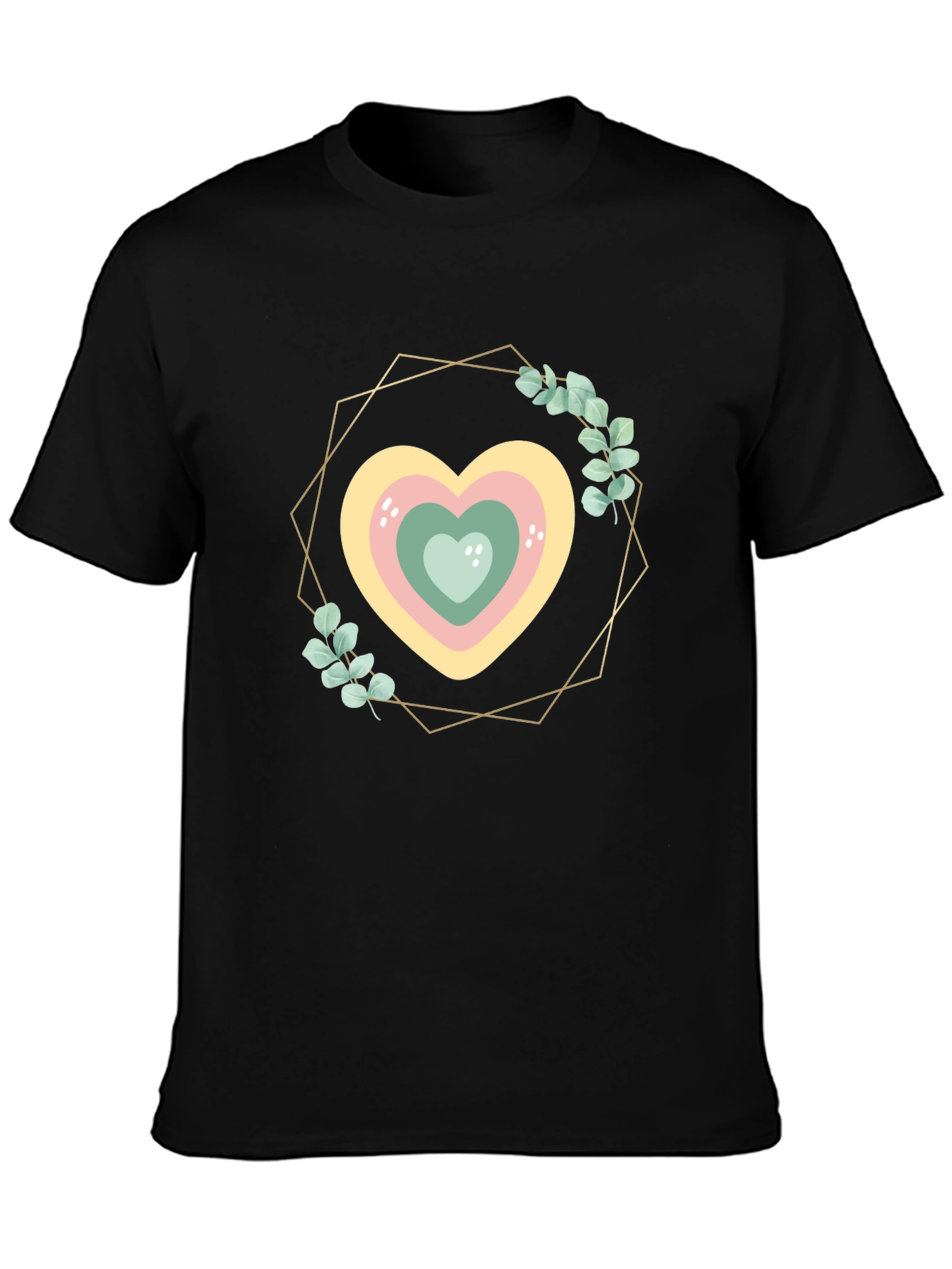 Heart Wreath Graphic Tee - Stylish Comfort