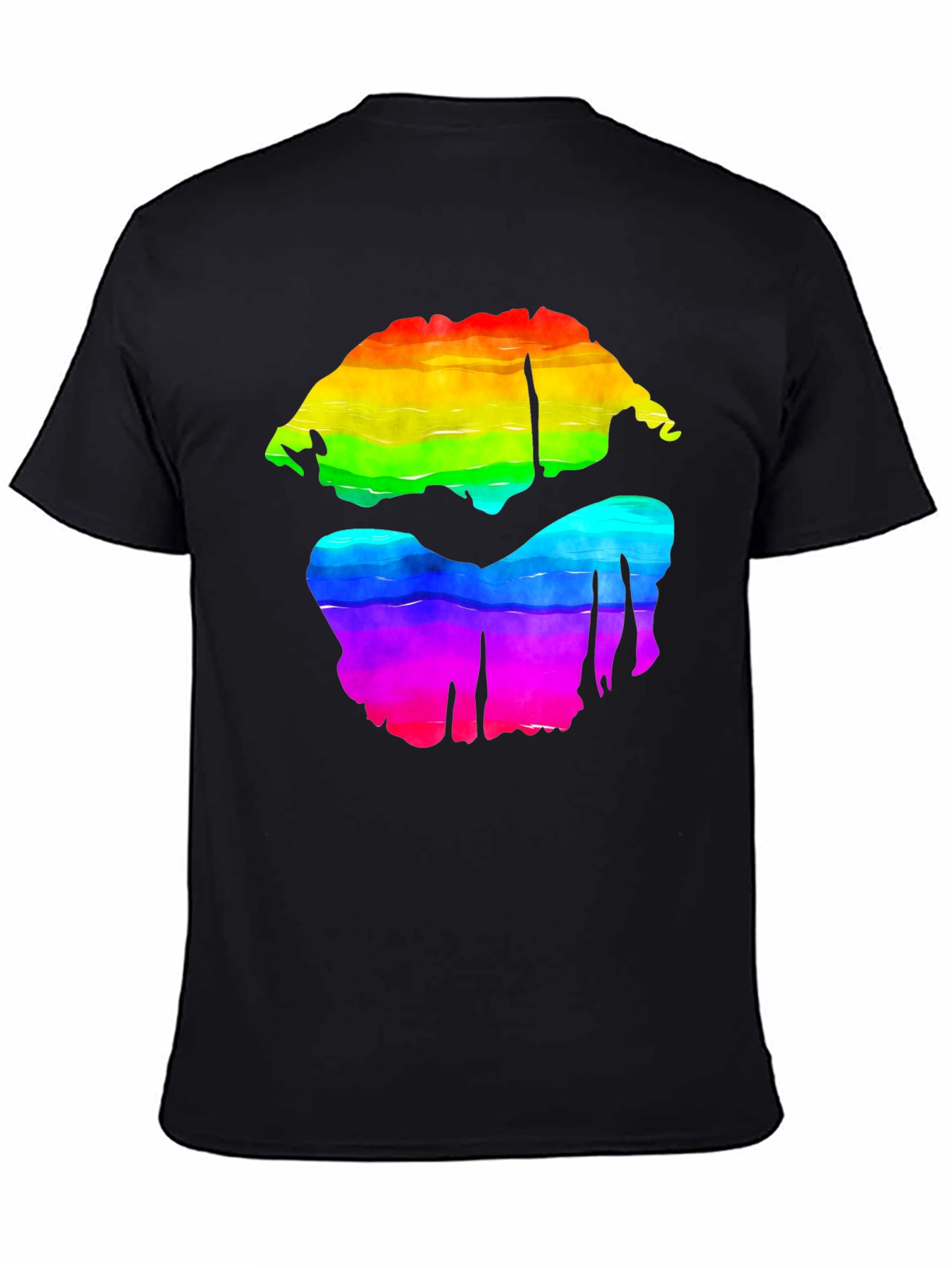 Rainbow Lips Graphic Tee - Bold Pride Shirt