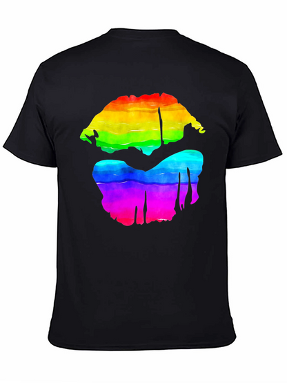 Rainbow Lips Graphic Tee - Bold Pride Shirt