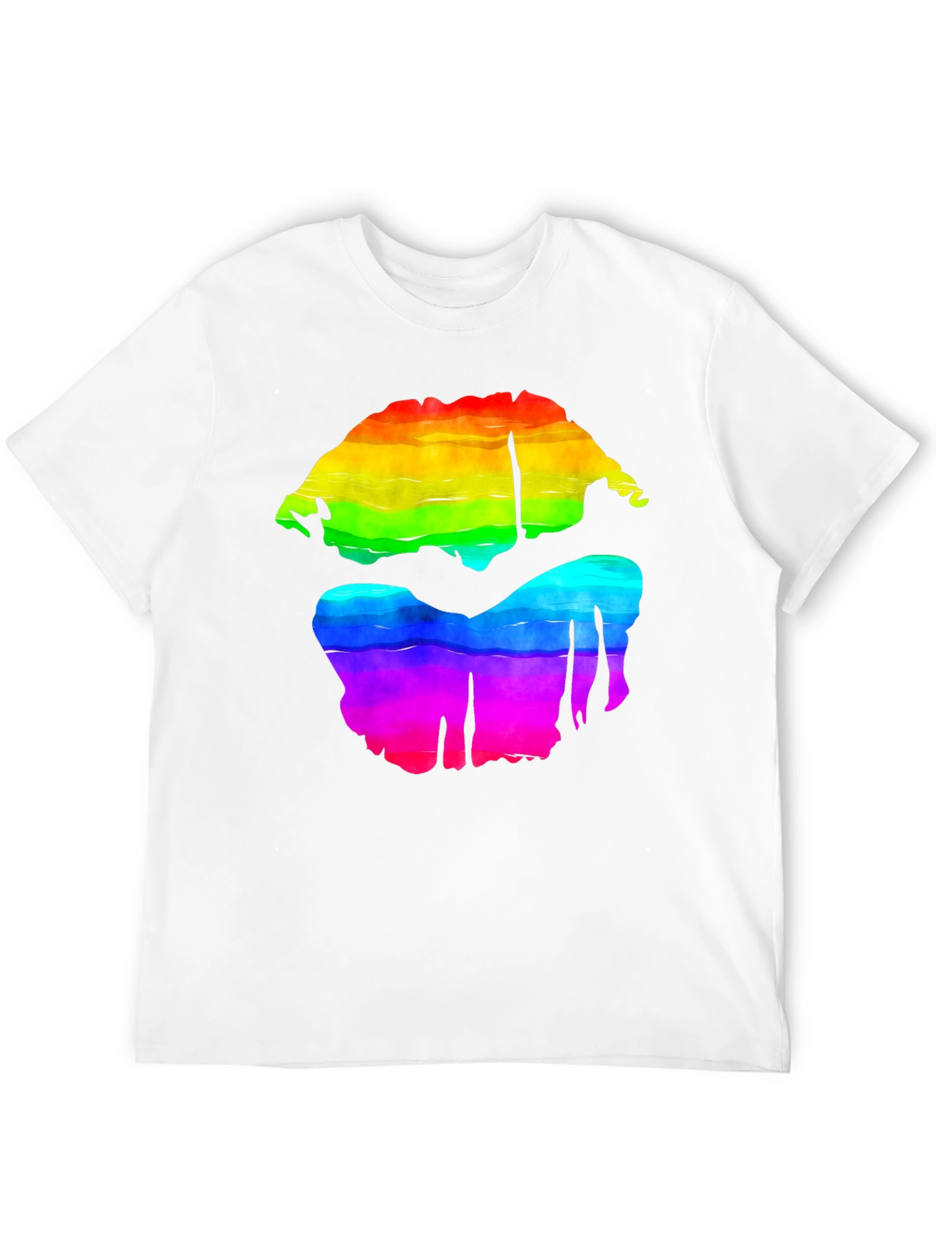 Rainbow Lips Graphic Tee - Bold Pride Shirt