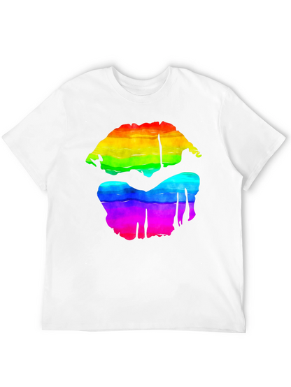 Rainbow Lips Graphic Tee - Bold Pride Shirt