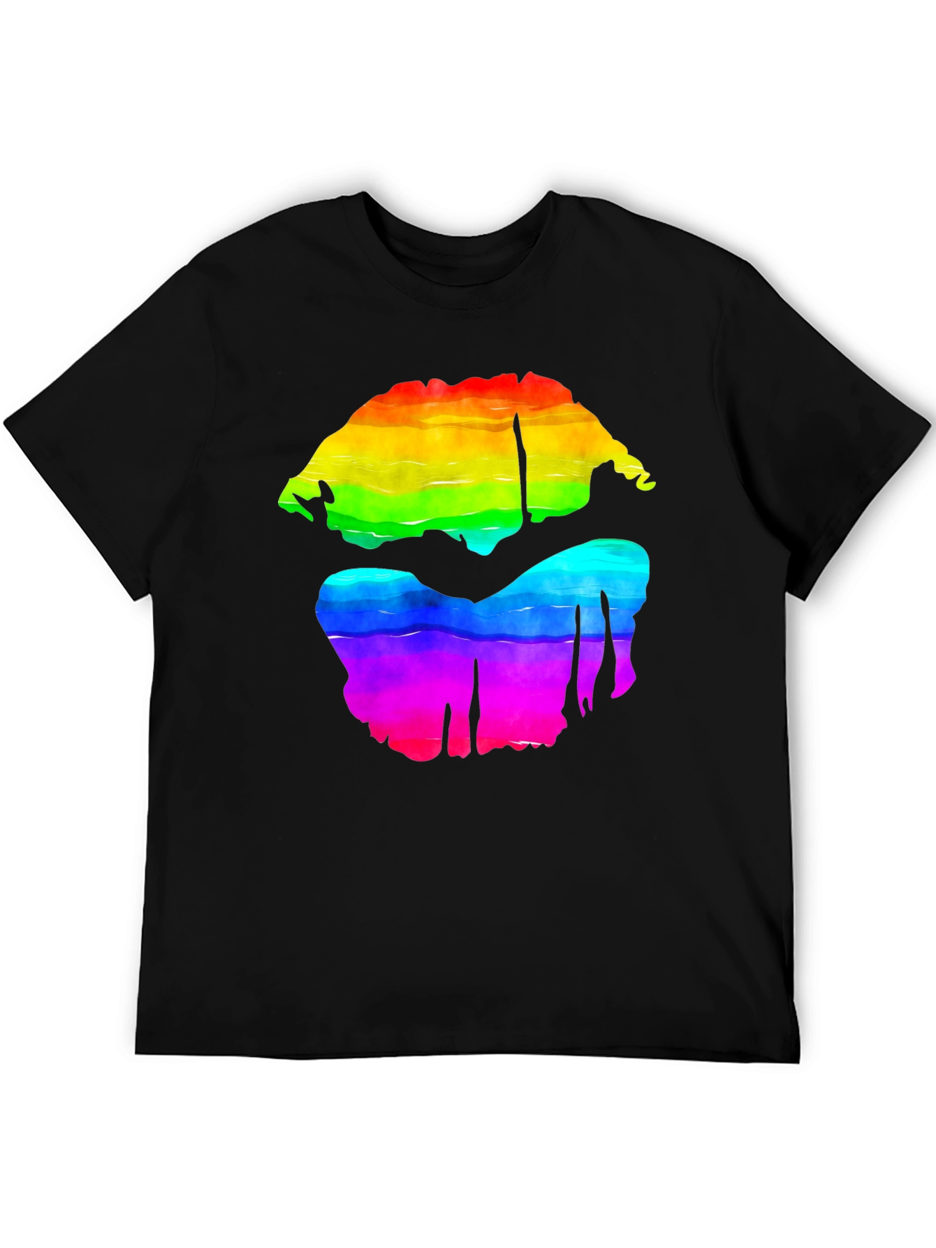 Rainbow Lips Graphic Tee - Bold Pride Shirt