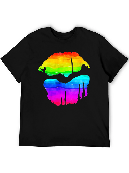 Rainbow Lips Graphic Tee - Bold Pride Shirt