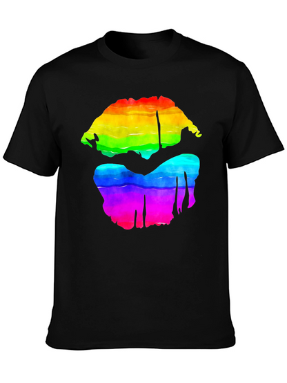 Rainbow Lips Graphic Tee - Bold Pride Shirt