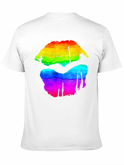 Rainbow Lips Graphic Tee - Bold Pride Shirt