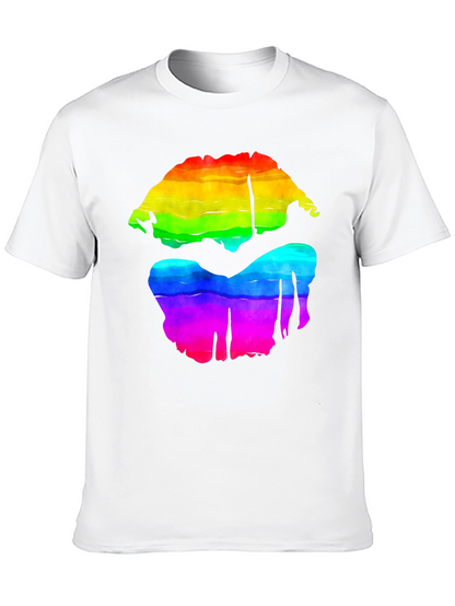Rainbow Lips Graphic Tee - Bold Pride Shirt