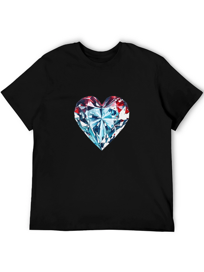 Diamond Heart Graphic Tee - Classic Black